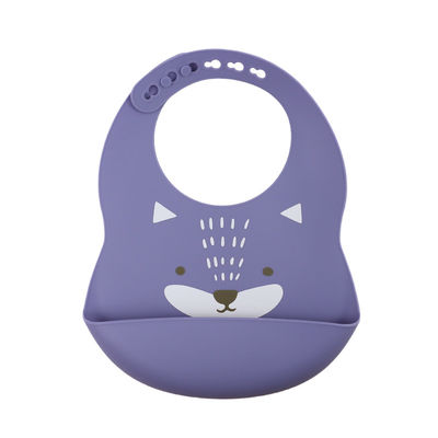 Costume do babador do silicone do bebê da cor de Pantone com impressão animal bonito da preguiça