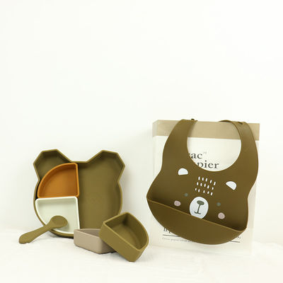 À prova de água macio livre do babador do bebê do silicone de BPA com imprimir o teste padrão animal