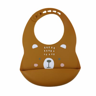À prova de água macio livre do babador do bebê do silicone de BPA com imprimir o teste padrão animal