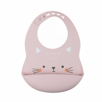À prova de água macio livre do babador do bebê do silicone de BPA com imprimir o teste padrão animal