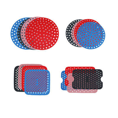 Grupo do Kitchenware do silicone do produto comestível, esteira resistente ao calor do silicone da frigideira do ar