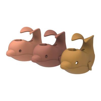 A segurança animal do torneira de banheira da forma do silicone cobre o delicado seguro para o bebê