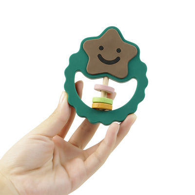 Chocalho macio amigável Toy With Food Silicone Material do bebê de Eco
