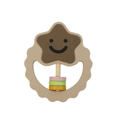 Chocalho macio amigável Toy With Food Silicone Material do bebê de Eco