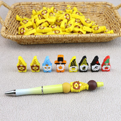 Grânulos focais dos gnomos bonitos do silicone dos desenhos animados 100 PCes baixo MOQ feito sob encomenda