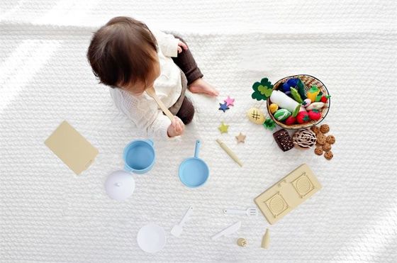 Bebê NOVO da CHEGADA 2023 que joga o produto comestível livre de BPA que cozinha grupos do presente do brinquedo do silicone da cozinha