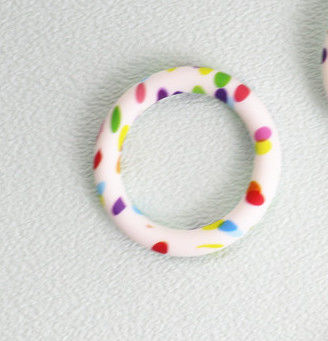 Design impresso personalizado do fabricante em cores completas em todas as contas do anel para decorações de chaveiros