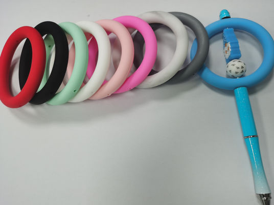 Contas focais de anel de silicone não tóxicas sem BPA para decoração de chaveiro faça você mesmo