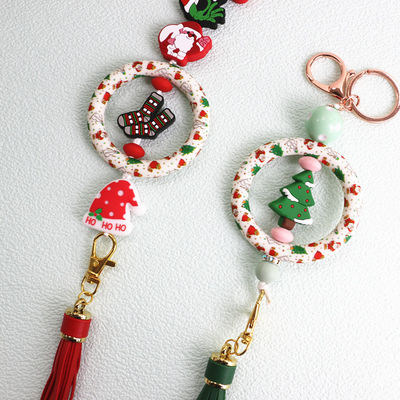 O silicone imprimiu O Ring Beads para toda a corrente chave do uso DIY dos povos ou a outra decoração