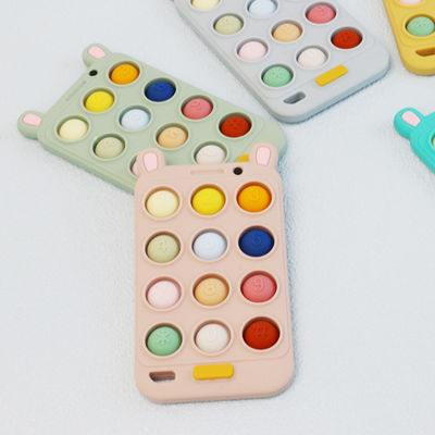 Forma livre Teethers do telefone celular do bebê do silicone de BPA para teeths do bebê do conforto e do relevo dolorosos