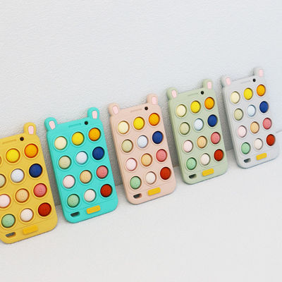 Forma livre Teethers do telefone celular do bebê do silicone de BPA para teeths do bebê do conforto e do relevo dolorosos