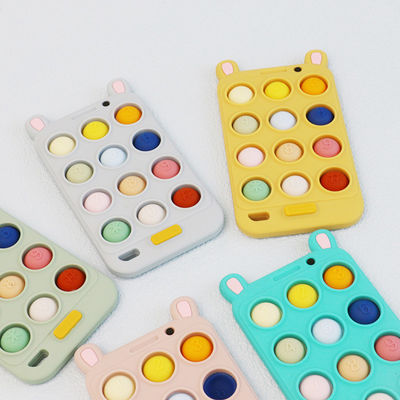 Forma livre Teethers do telefone celular do bebê do silicone de BPA para teeths do bebê do conforto e do relevo dolorosos
