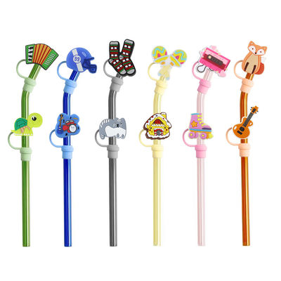 Cobertura de canudo de silicone personalizada -40 ℃ a 230 ℃ Faixa de temperatura Tamanho personalizado pingentes de topper de palha