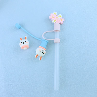 Canudo de tamanho diferente de material não tóxico / Sippy Topper encantos capa de canudo de silicone