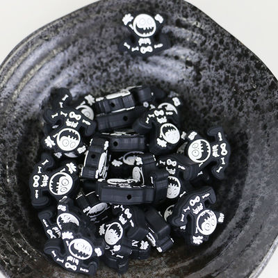 Silicone Não-tóxico feito sob encomenda que sai os dentes grânulos com furo para o bebê que sai os dentes focals para o Natal do Dia das Bruxas