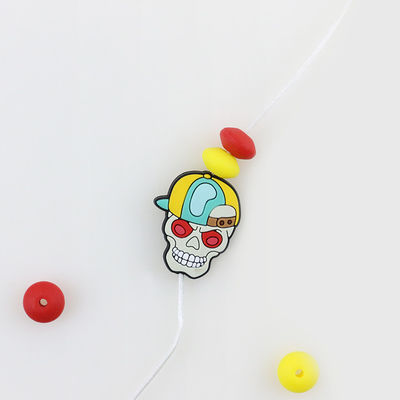 Grânulo focal do silicone feito sob encomenda das abóboras do crânio do Dia das Bruxas para keychains das penas de DIY