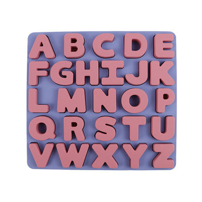 Enigma educacional BPA Eco livre do silicone das letras do alphabate 26 dos brinquedos do silicone feito sob encomenda do logotipo amigável para crianças