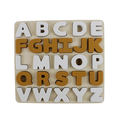 Enigma educacional BPA Eco livre do silicone das letras do alphabate 26 dos brinquedos do silicone feito sob encomenda do logotipo amigável para crianças