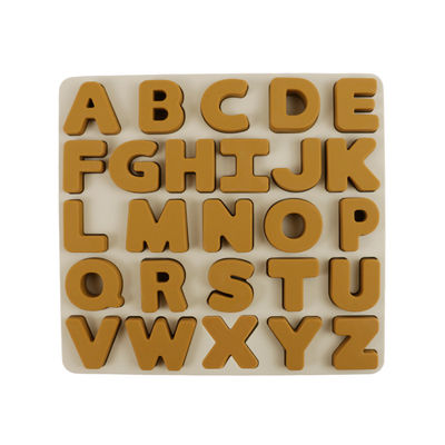 Enigma educacional BPA Eco livre do silicone das letras do alphabate 26 dos brinquedos do silicone feito sob encomenda do logotipo amigável para crianças