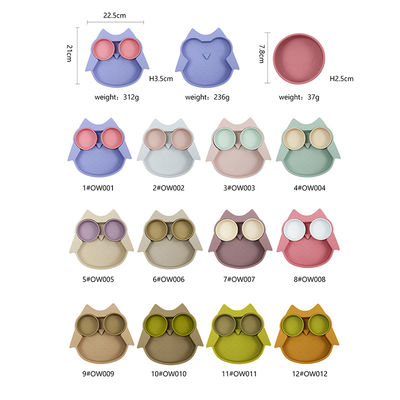 Microondas seguras Placas de silicone colher de bebê livre de BPA não tóxico suave para bebês