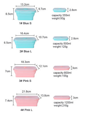 Bacia empilhável do silicone com a lancheira Bento Set Microwave Safe da tampa da tampa