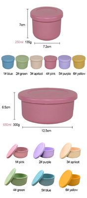 Bacia empilhável do silicone com a lancheira Bento Set Microwave Safe da tampa da tampa