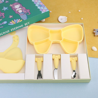 O presente aprovado pelo FDA do grupo dos utensílios de mesa do silicone encaixota resistente ao calor e antiderrapante