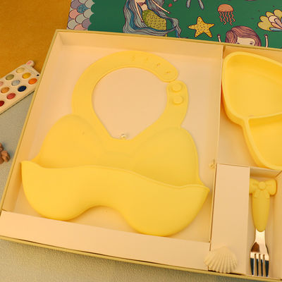 O presente aprovado pelo FDA do grupo dos utensílios de mesa do silicone encaixota resistente ao calor e antiderrapante
