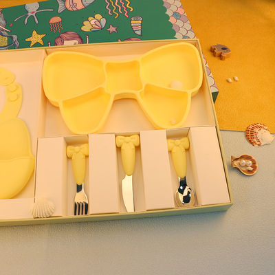 Grupo inquebrável do curso resistente ao calor dos utensílios de mesa do silicone para o acampamento &amp; o uso exterior
