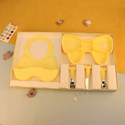 Grupo inquebrável do curso resistente ao calor dos utensílios de mesa do silicone para o acampamento &amp; o uso exterior