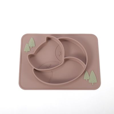 Placas de silicone para alimentação de bebés resistentes ao calor, seguras para microondas, não tóxicos