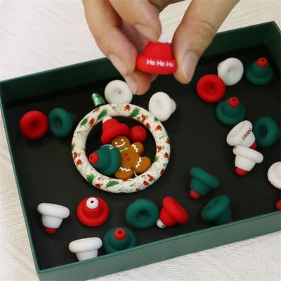Chapéu de Natal 3D de silicone para crianças