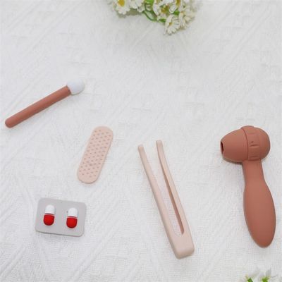 204g de silicone médico conjunto de brinquedos customização de caixa de transporte médico para crianças