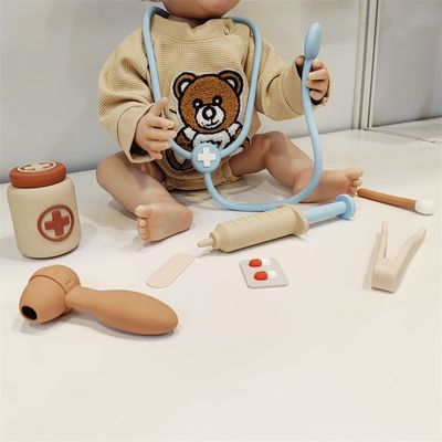 204g de silicone médico conjunto de brinquedos customização de caixa de transporte médico para crianças