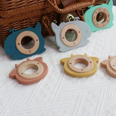 Calmar a dor de gengiva silicone dente de bebê dente de brincar suave ovelha baleia