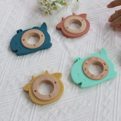 Calmar a dor de gengiva silicone dente de bebê dente de brincar suave ovelha baleia