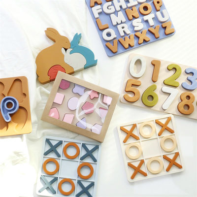 Faixa etária de 1 a 4 Puzzles de silicone Promove o desenvolvimento cognitivo Educacional Puzzles de silicone XO Brinquedos