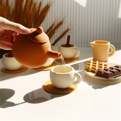 Produtos de silicone para bebés com brinquedos de silicone com tetera
