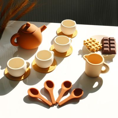 Produtos de silicone para bebés com brinquedos de silicone com tetera