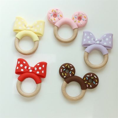 Conjunto de dente de bebê de silicone flexível com material não tóxico e desenhos de animais bonitos brinquedos de dente de bebê recém-nascido