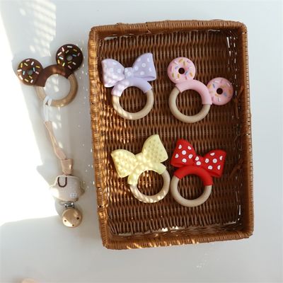 Conjunto de dente de bebê de silicone flexível com material não tóxico e desenhos de animais bonitos brinquedos de dente de bebê recém-nascido