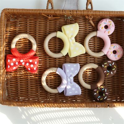 Conjunto de dente de bebê de silicone flexível com material não tóxico e desenhos de animais bonitos brinquedos de dente de bebê recém-nascido