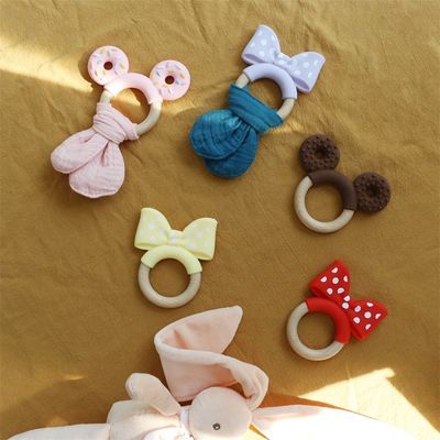 Conjunto de dente de bebê de silicone flexível com material não tóxico e desenhos de animais bonitos brinquedos de dente de bebê recém-nascido