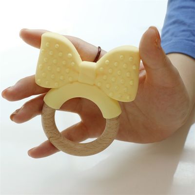 Anel de dentição de silicone de grau alimentar congelado para alívio extra brinquedo educacional de silicone de frutas