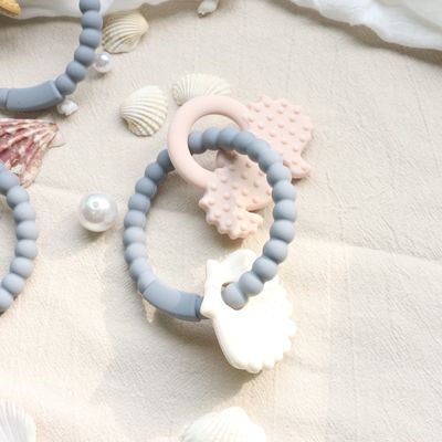 Dentes de bebê de silicone de qualidade alimentar com design não-tóxico e mão fácil, anéis de silicone sem BPA
