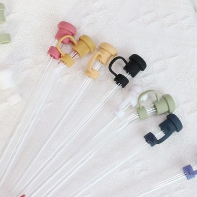 Toppers de palha de silicone feitos sob medida para tumblers chapéus de chapéu de palha de silicone PVC livre livre de BPA