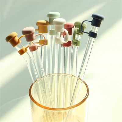Toppers de palha de silicone feitos sob medida para tumblers chapéus de chapéu de palha de silicone PVC livre livre de BPA