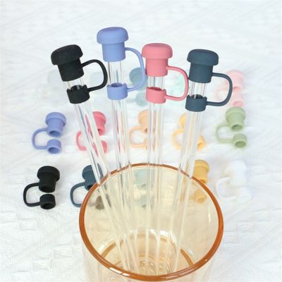 Não-tóxico Custom Made Silicone Straw Cover Toppers Chapéu de Chapéu Para Tumblers Palha