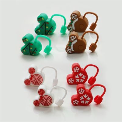 Fabrica por atacado e personalizado Full Silicone Bpa Grade Alimentar Grade de silicone palha Topper Caps de chapéu para palhas de beber