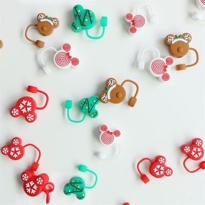 Fabrica por atacado e personalizado Full Silicone Bpa Grade Alimentar Grade de silicone palha Topper Caps de chapéu para palhas de beber